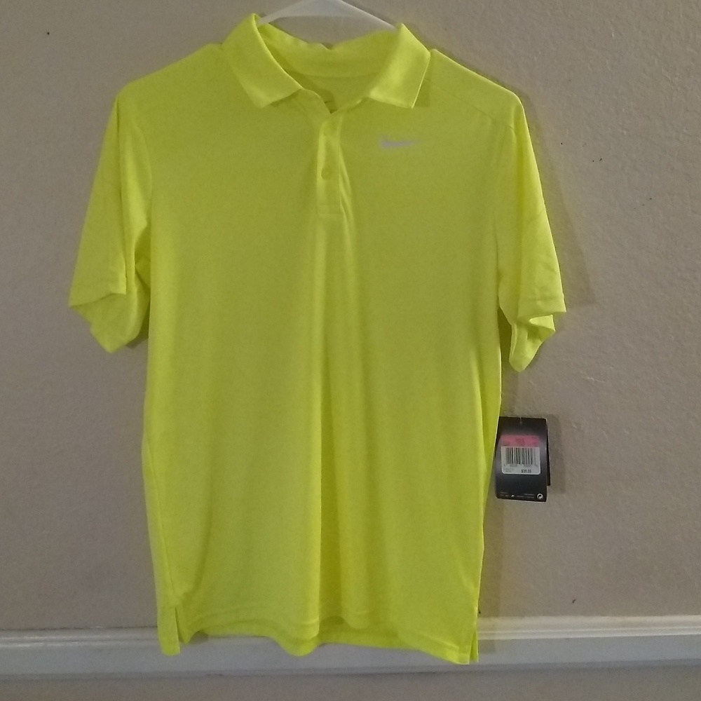 Nike Dri-FIT Boy's Bright Yellow Polo L